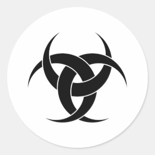 Drei Crescents Runder Aufkleber