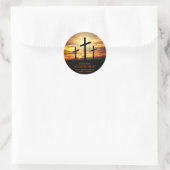 Drei Crosses Bible Verse Sticker (Tasche)