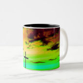 Drei Crosses Rainbow Sunset Coffee Tasse (VorderseiteRechts)