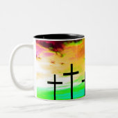 Drei Crosses Rainbow Sunset Coffee Tasse (Links)