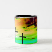 Drei Crosses Rainbow Sunset Coffee Tasse (Mittel)