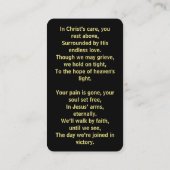 Drei Crosses Sunset Beerdigungskarte Visitenkarte (Rückseite)