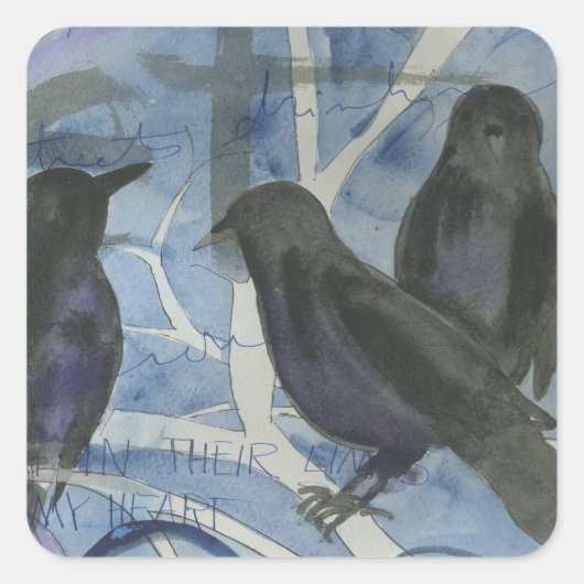 Drei Crows Sticker (Vorderseite)