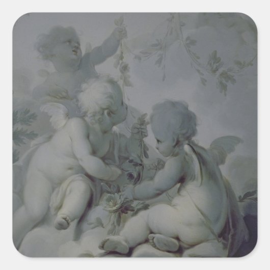 Drei Cupids, c.1775 Quadratischer Aufkleber (Vorderseite)