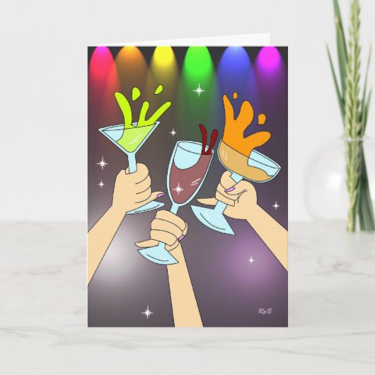 Drei Cups: Party Time Karte (Vorderseite)