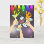Drei Cups: Party Time Karte (Gelbe Blume)
