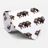 Drei Dackeln Hunde Krawatte (Gerollt)