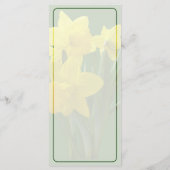 Drei Daffodien Stehend Guard Wedding Menü Menükarte (Rückseite)