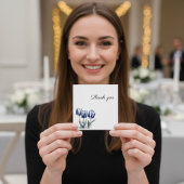 Drei Delft Blue Tulips Dankeskarte