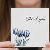 Drei Delft Blue Tulips Dankeskarte