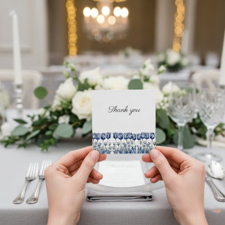 Drei Delft Blue Tulips Dankeskarte