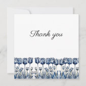 Drei Delft Blue Tulips Dankeskarte (Vorderseite)