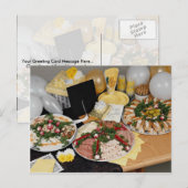 Drei Deli-Platten mit Ballons Postkarte (Vorne/Hinten)