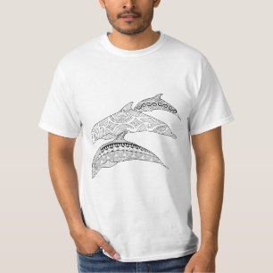 Drei Delphine Adult Coloring Shirt