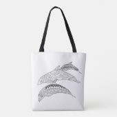 Drei Delphine Erwachsene Tasche (Rückseite)