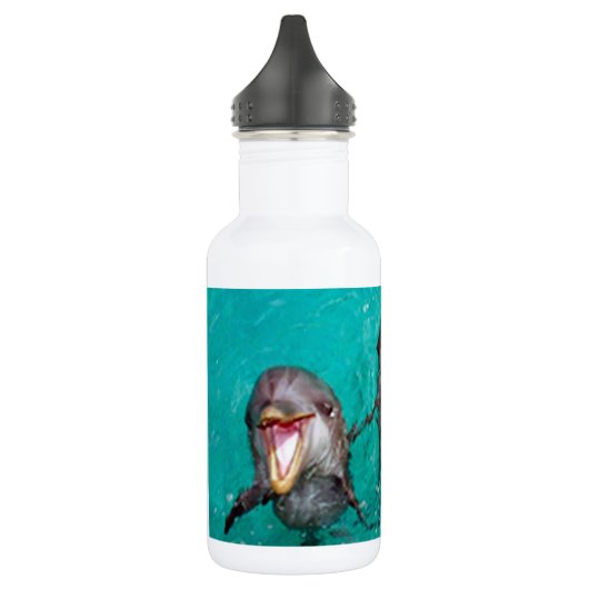 Drei Delphine im Ozean Edelstahlflasche (Links)