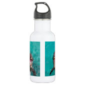 Drei Delphine im Ozean Edelstahlflasche (Rückseite)