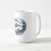 Drei Delphine Kaffeetasse (VorderseiteRechts)