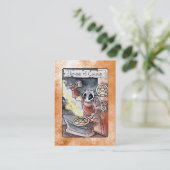 Drei der Münzen-Tarot-Geschäfts-Karte Visitenkarte (Stehend Vorderseite)