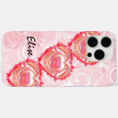 Drei diagonal gestapelte, zerfetzte Herzen Custom Case-Mate iPhone Hülle (Rückseite (Horizontal))