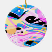 Drei dimensionale geometrische Abstrakte Malerei Keramik Ornament (Vorne)