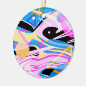 Drei dimensionale geometrische Abstrakte Malerei Keramik Ornament (Links)