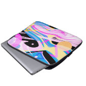 Drei dimensionale geometrische Abstrakte Malerei Laptopschutzhülle (Vorne Knopf)