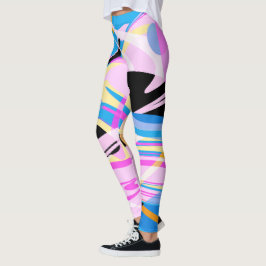 Drei dimensionale geometrische Abstrakte Malerei Leggings