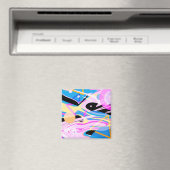 Drei dimensionale geometrische Abstrakte Malerei Magnet (In Situ (Geschirrspüler))