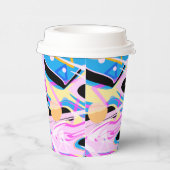 Drei dimensionale geometrische Abstrakte Malerei Pappbecher (Rechts)