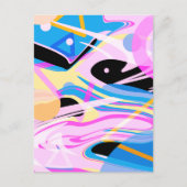 Drei dimensionale geometrische Abstrakte Malerei Postkarte (Vorderseite)