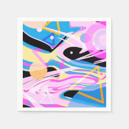 Drei dimensionale geometrische Abstrakte Malerei Serviette