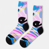 Drei dimensionale geometrische Abstrakte Malerei Socken (Linkes Detail)