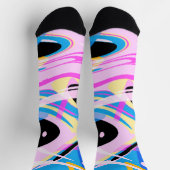 Drei dimensionale geometrische Abstrakte Malerei Socken (Oben)