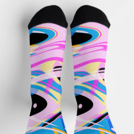 Drei dimensionale geometrische Abstrakte Malerei Socken