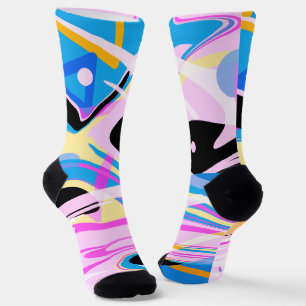 Drei dimensionale geometrische Abstrakte Malerei Socken