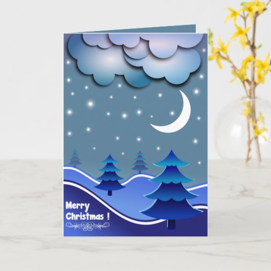 Drei-dimensionale Landschaft Weihnachtskarte Karte (Gelbe Blume)