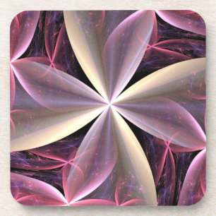 Drei dimensionale Rosa Untersetzer