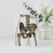 Drei Dimensionen der menschlichen Beckenknochen Postkarte (Stehend Vorderseite)