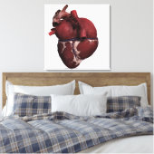 Drei Dimensionen des menschlichen Herzens, hinten Leinwanddruck (Insitu (Schlafzimmer))