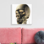 Drei Dimensionen des menschlichen Schädels und der Leinwanddruck (Insitu (Wohnzimmer))