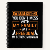 Drei Dinge, die du mit meinem Berner Hund nicht ve Notizblock (Vorderseite)