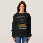 Drei Dinge, die man nicht mit Cockapoo-Hund durche Sweatshirt (Vorne ganz)