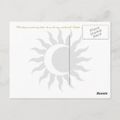 Drei Dinge können nicht lange versteckt Buddha-Zit Postkarte (Rückseite)