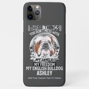 Drei Dinge, meine Familie meine Freiheit Englisch Case-Mate iPhone Hülle