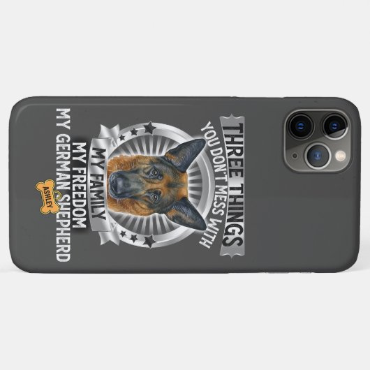 Drei Dinge, meine Familie meine Freiheit Funny Eng Case-Mate iPhone Hülle (Rückseite (Horizontal))