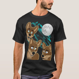 Drei Dingo-Mond T-Shirt