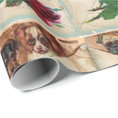 DREI DOGGIEN UND ROSE GESCHENKPAPIER (Rolleneckpunkt)