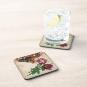 DREI DOGGIEN UND ROSE GETRÄNKEUNTERSETZER (Rechte Seite)