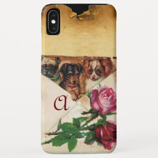 DREI DOGIEN MIT MONOGRAMM FÜR ROSE iPhone XS MAX HÜLLE